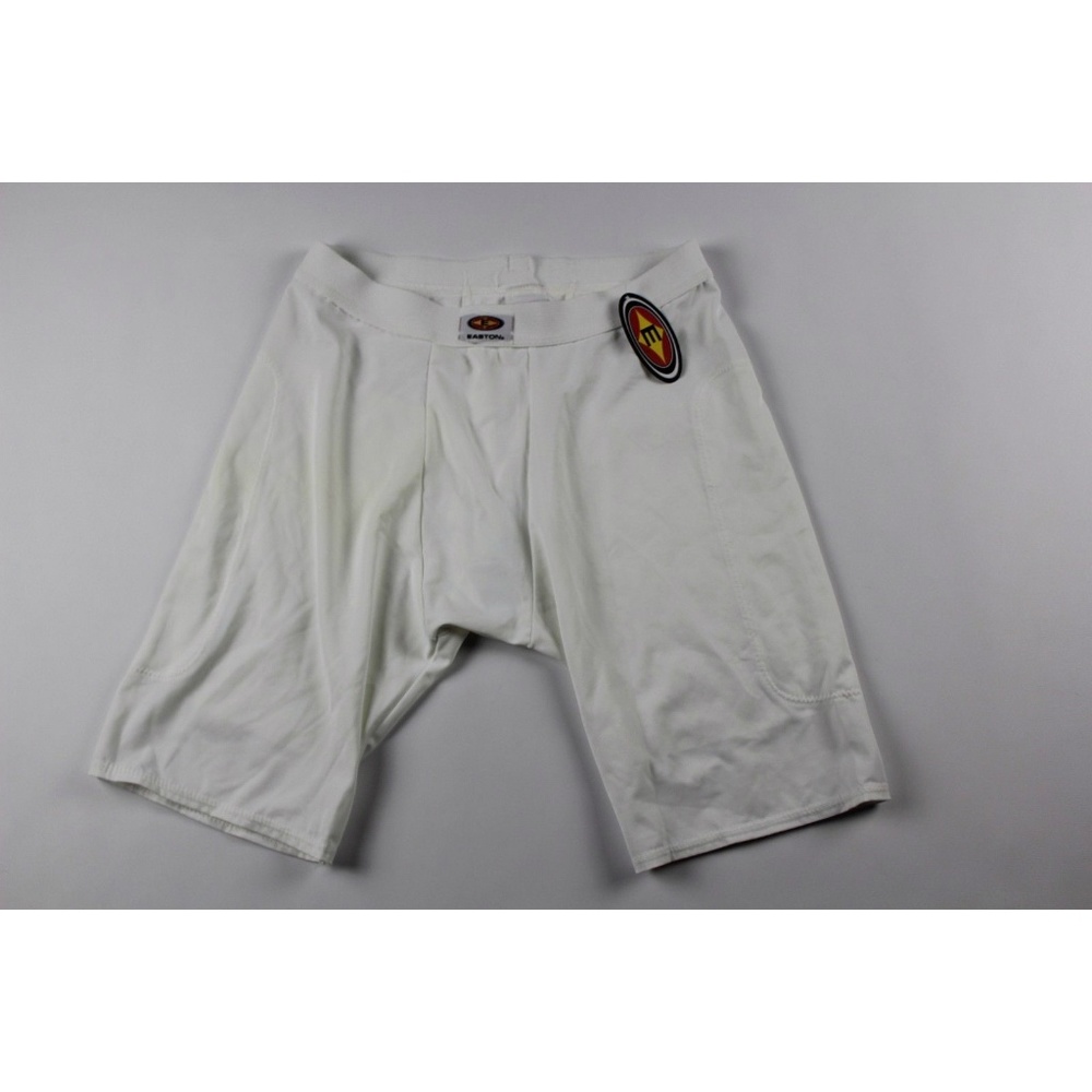 Easton Mens Athletic Sliding Shorts White Sz 44